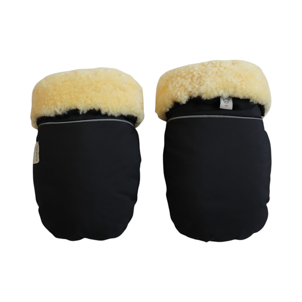 Kaiser  Lammfell Kinderwagen Handschuhe 'Reflect'  Black
