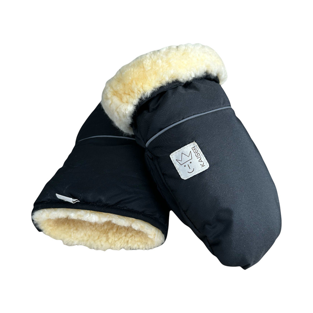 Kaiser  Lammfell Kinderwagen Handschuhe 'Reflect'  Black