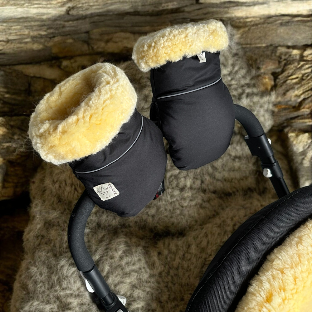 Kaiser  Lammfell Kinderwagen Handschuhe 'Reflect'  Black