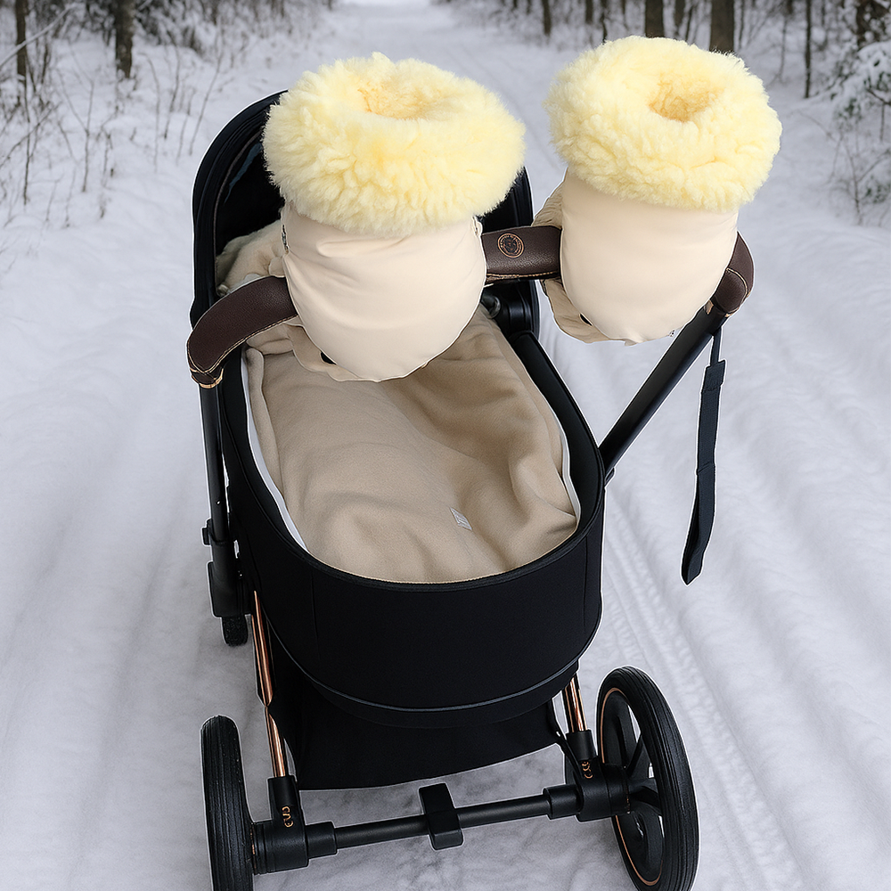 Kaiser  Lammfell Kinderwagen Handschuhe &#39;Reflect&#39; Cream