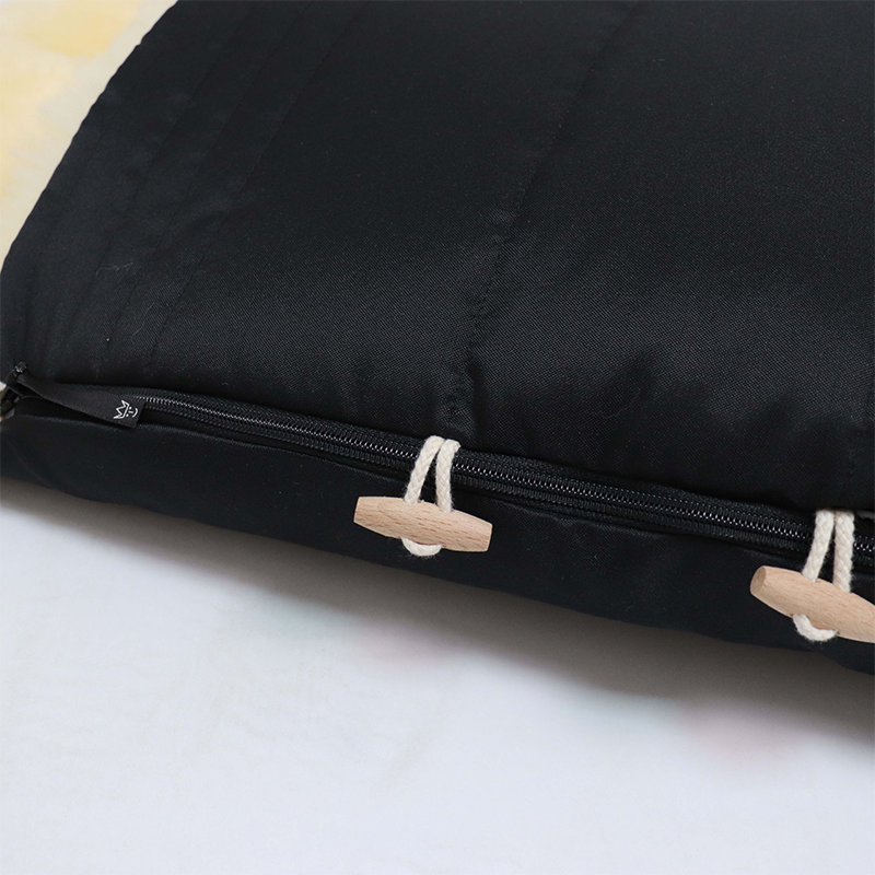 Lambskin Stroller Footmuff 'LOVE THE NATURE' Black