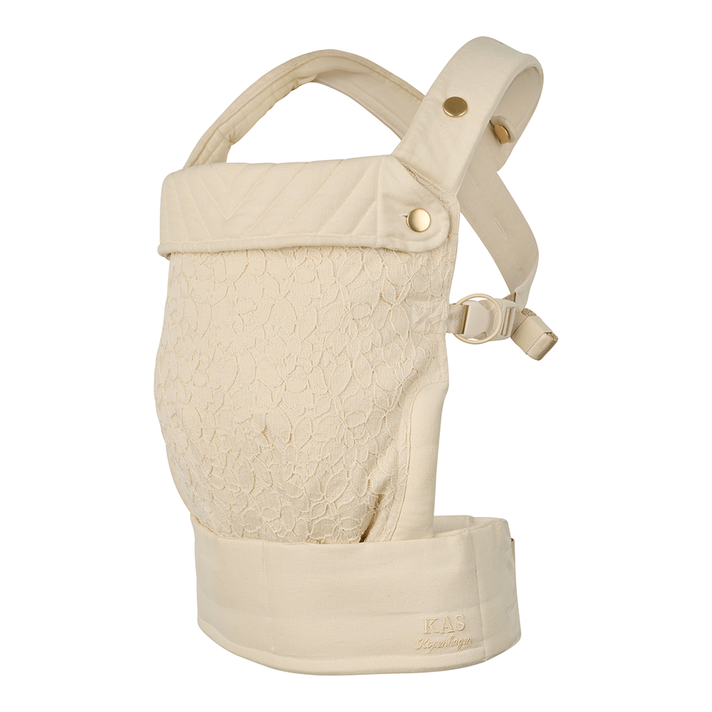Kas Kopenhagen Babytrage 'Mio' Cream mit Spitze