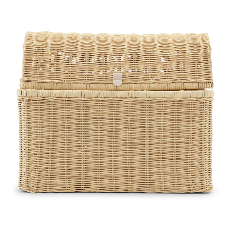 Kas Kopenhagen 3er Set handgeflochtene Raffia Körbe Sand