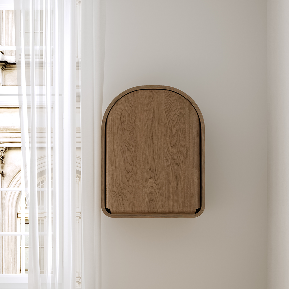 Kas Kopenhagen Wandwickeltisch 'Kai' Smoked Oak