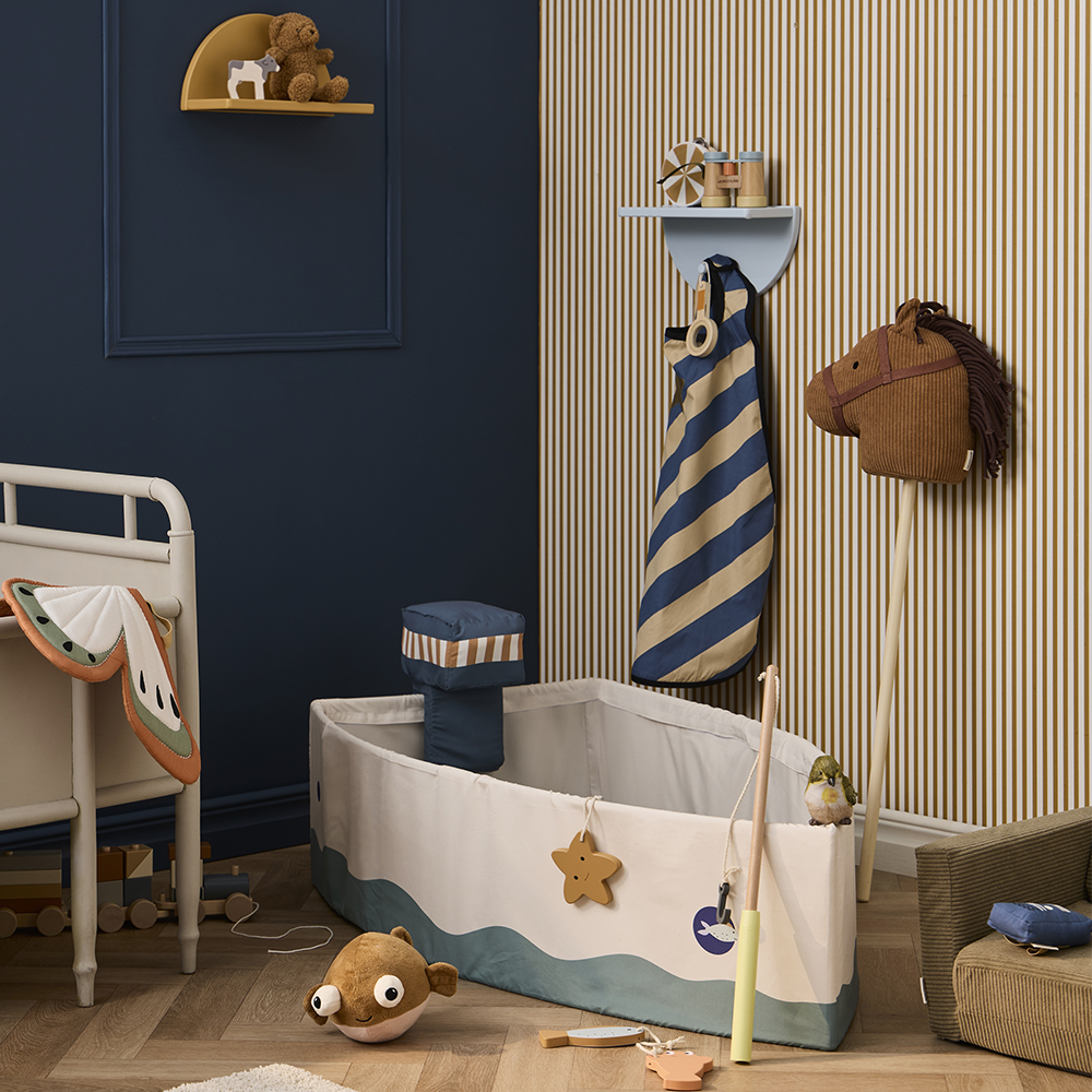 Kids Concept Fischerboot aus Stoff mit Angelset