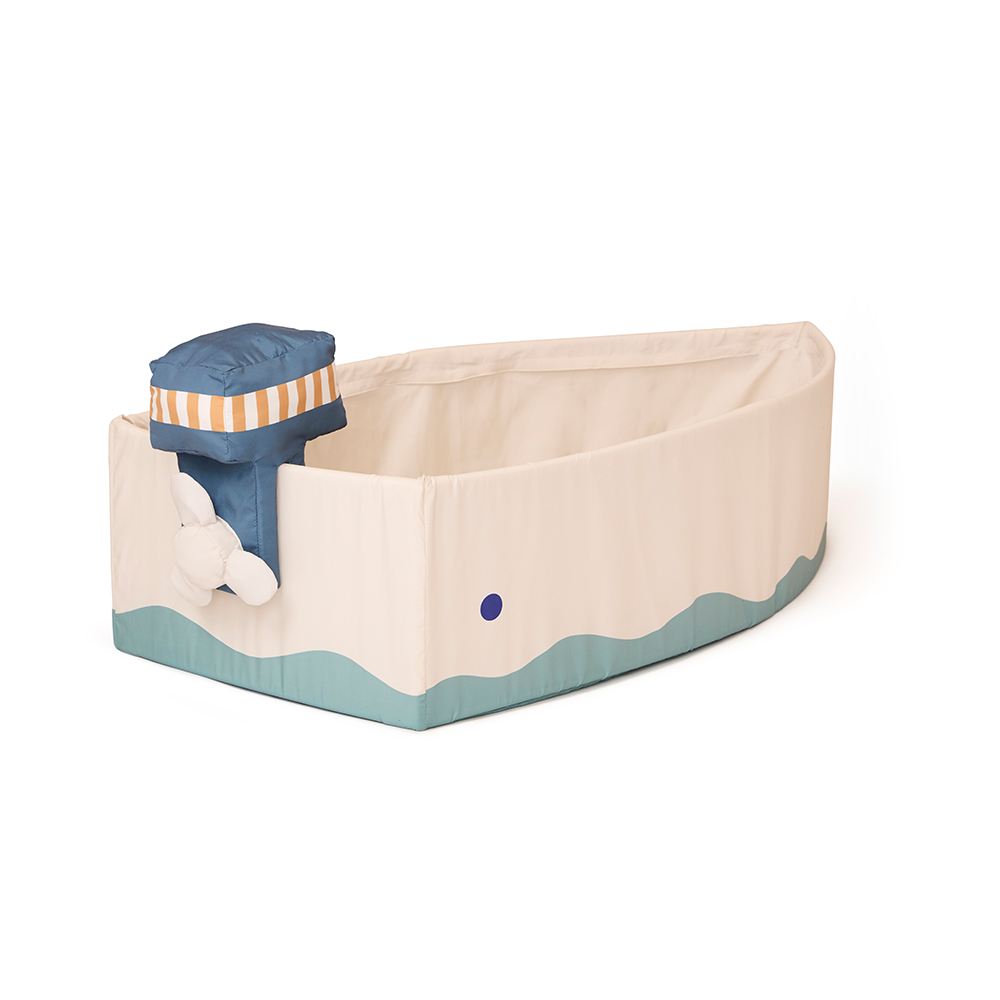 Kids Concept Fischerboot aus Stoff mit Angelset