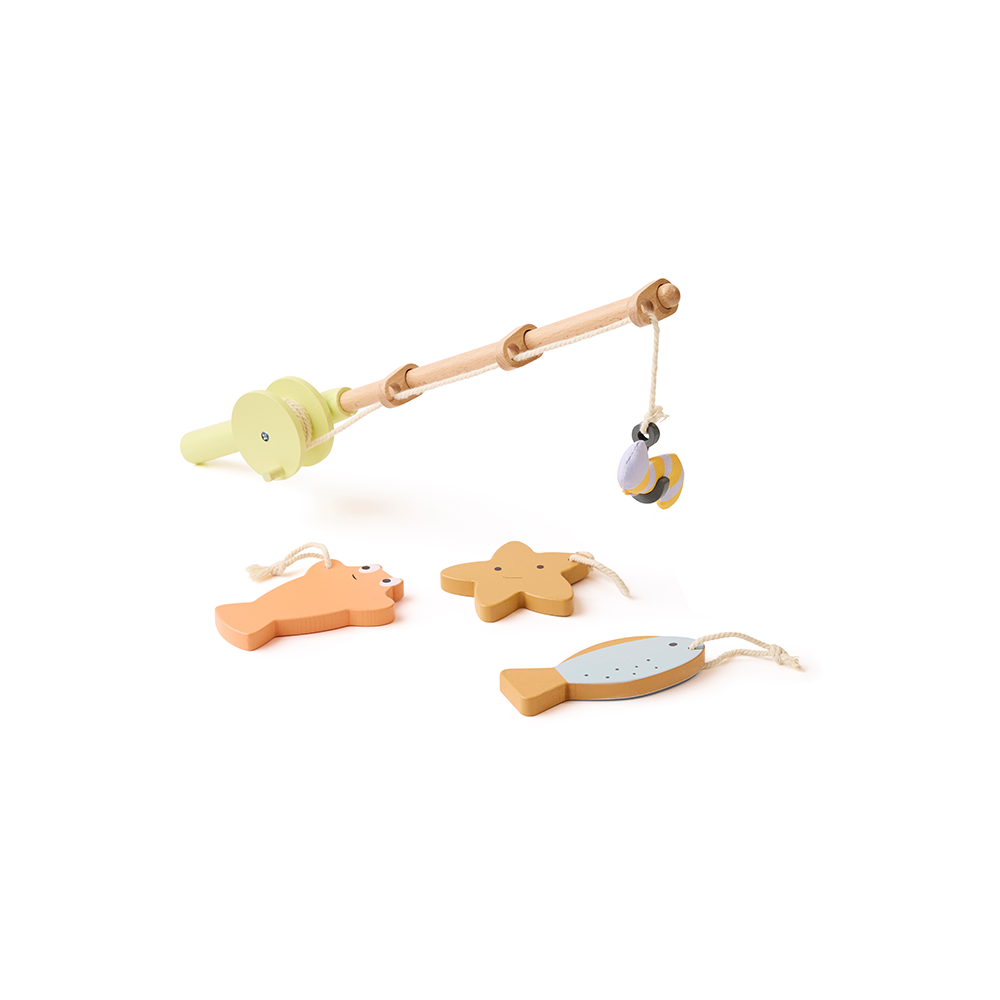 Kids Concept Fischerboot aus Stoff mit Angelset