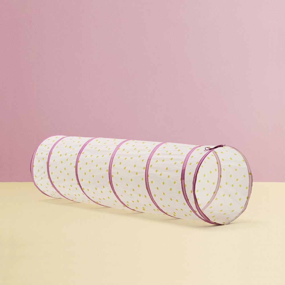 Kids Concept Tunnel de jeu « Pois » rose