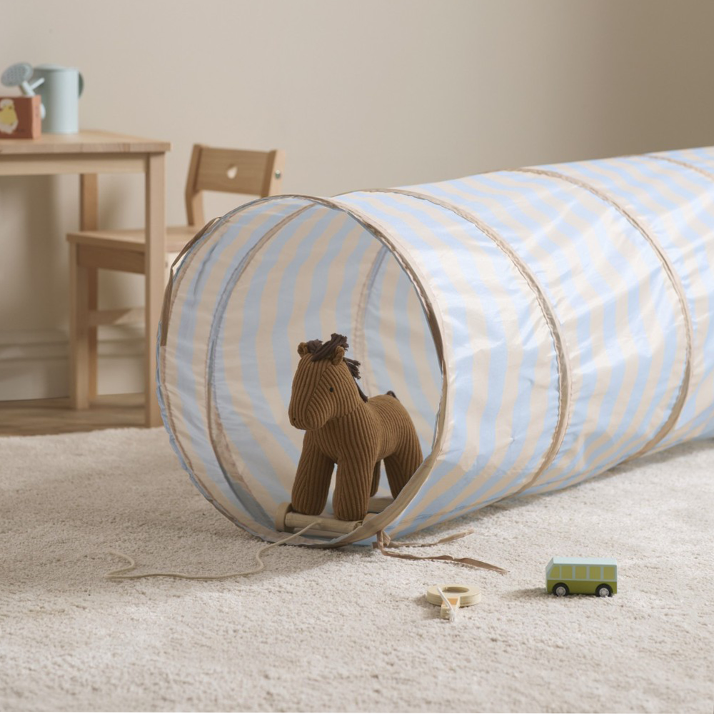 Kids Concept  Spieltunnel  'Streifen' Hellblau - Online MY SNOWFLAKE