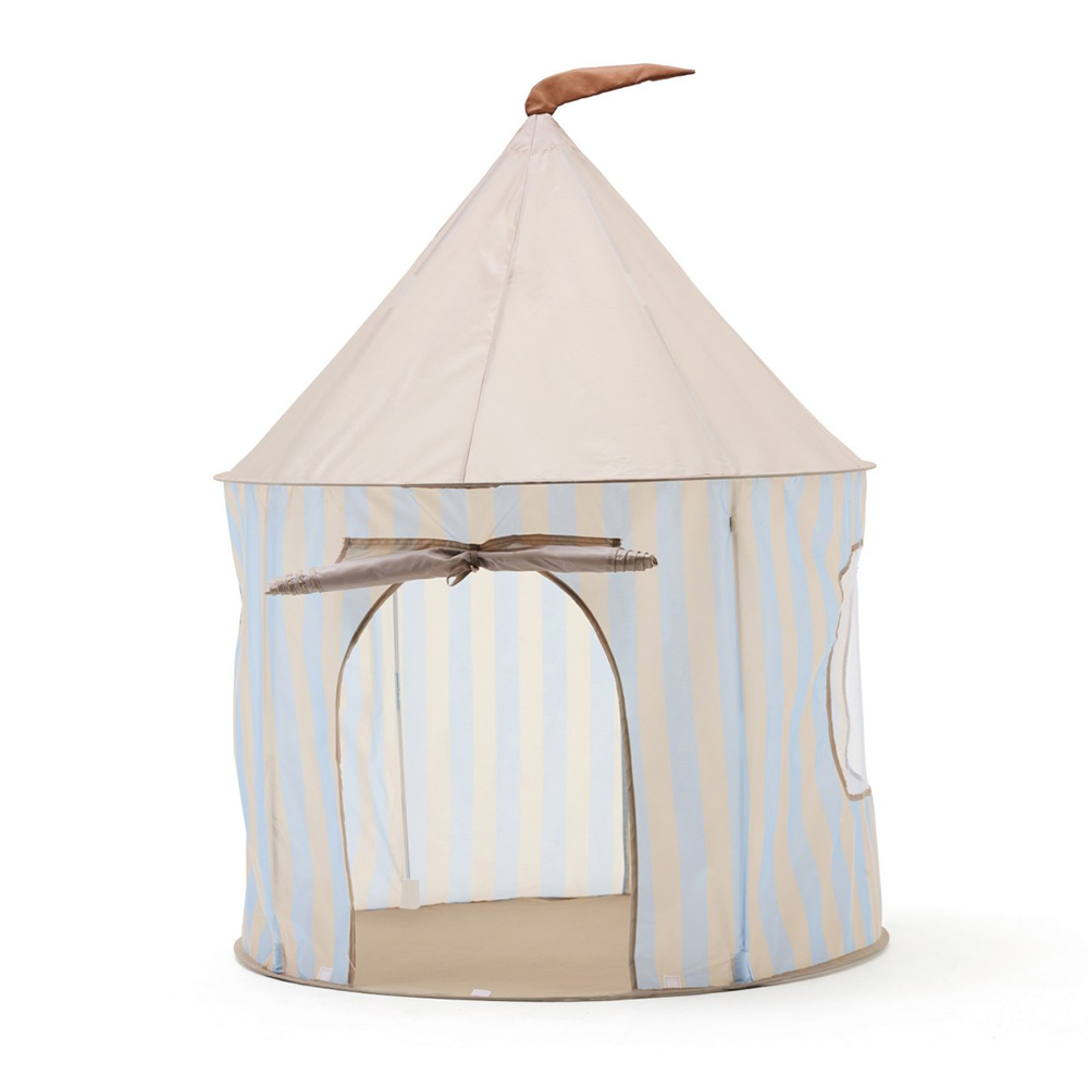Kids Concept Tente de jeu à rayures bleu clair