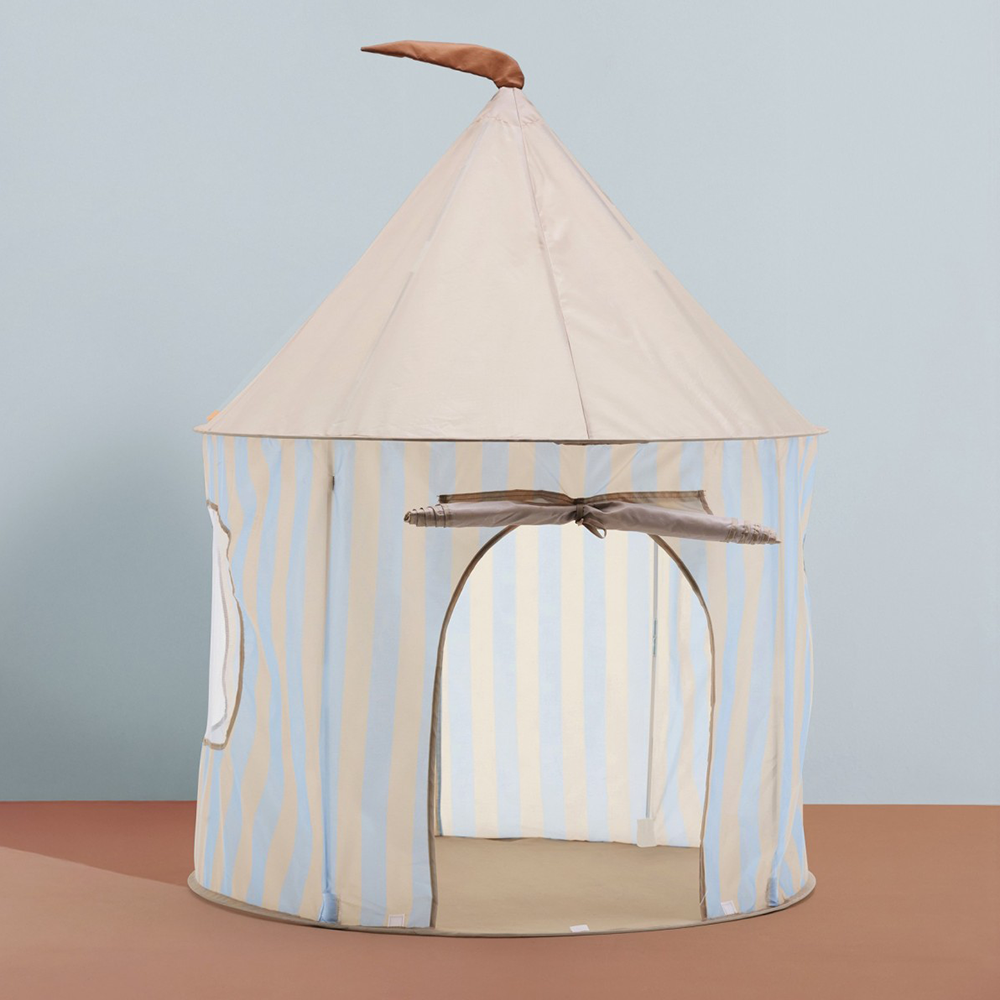 Kids Concept Tente de jeu à rayures bleu clair