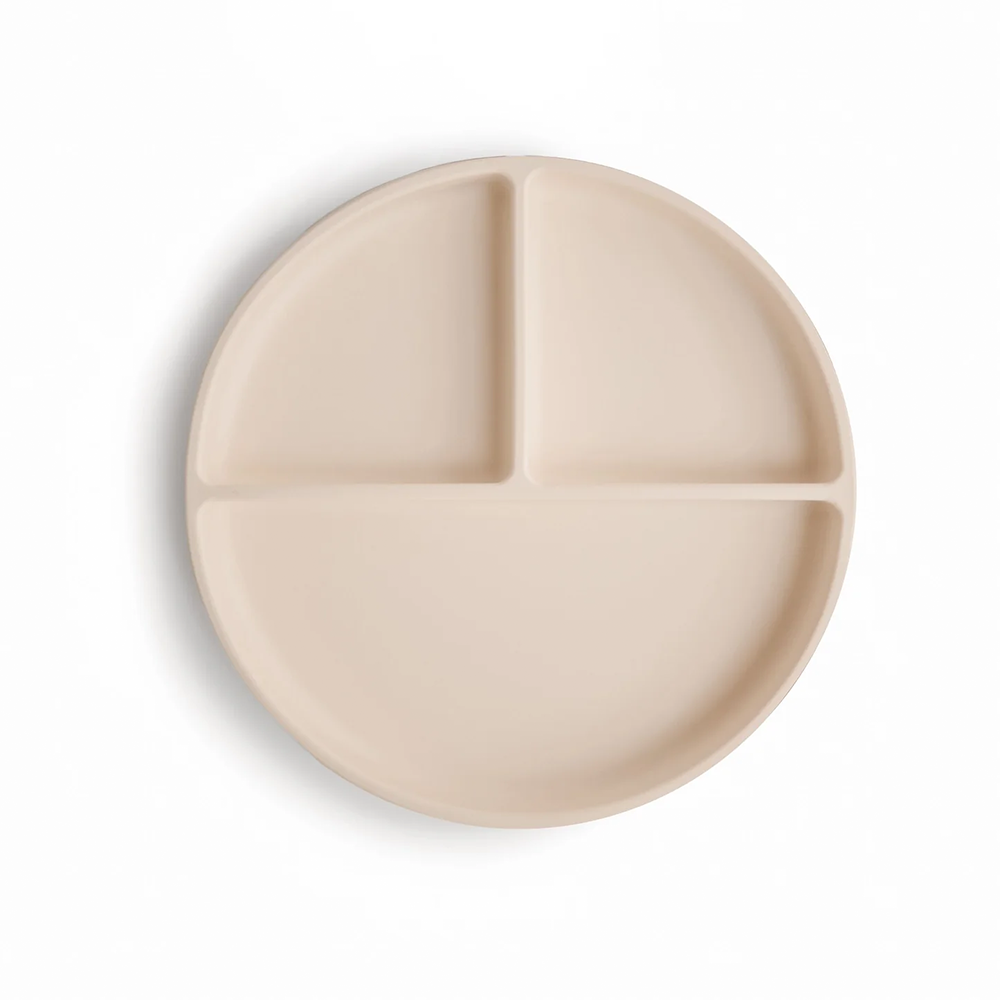 Mushie  Silikon Teller mit Saugnapf  Shifting Sand
