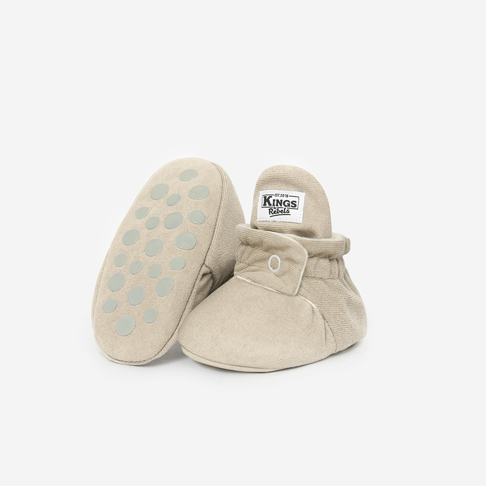 Kings &amp; Rebels Baby Booties &#39;Gamuza&#39; Ivory