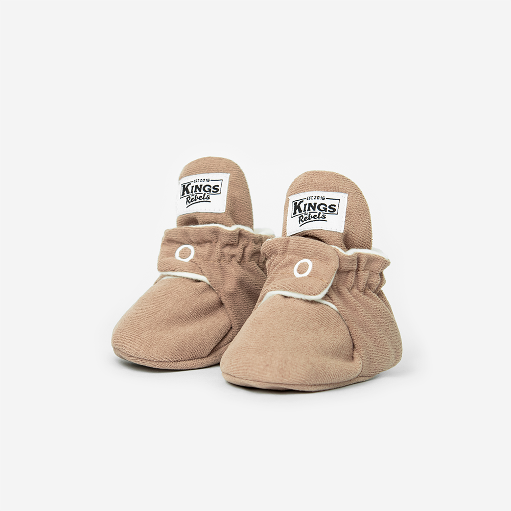 Kings &amp; Rebels Baby Booties &#39;Gamuza&#39; Café