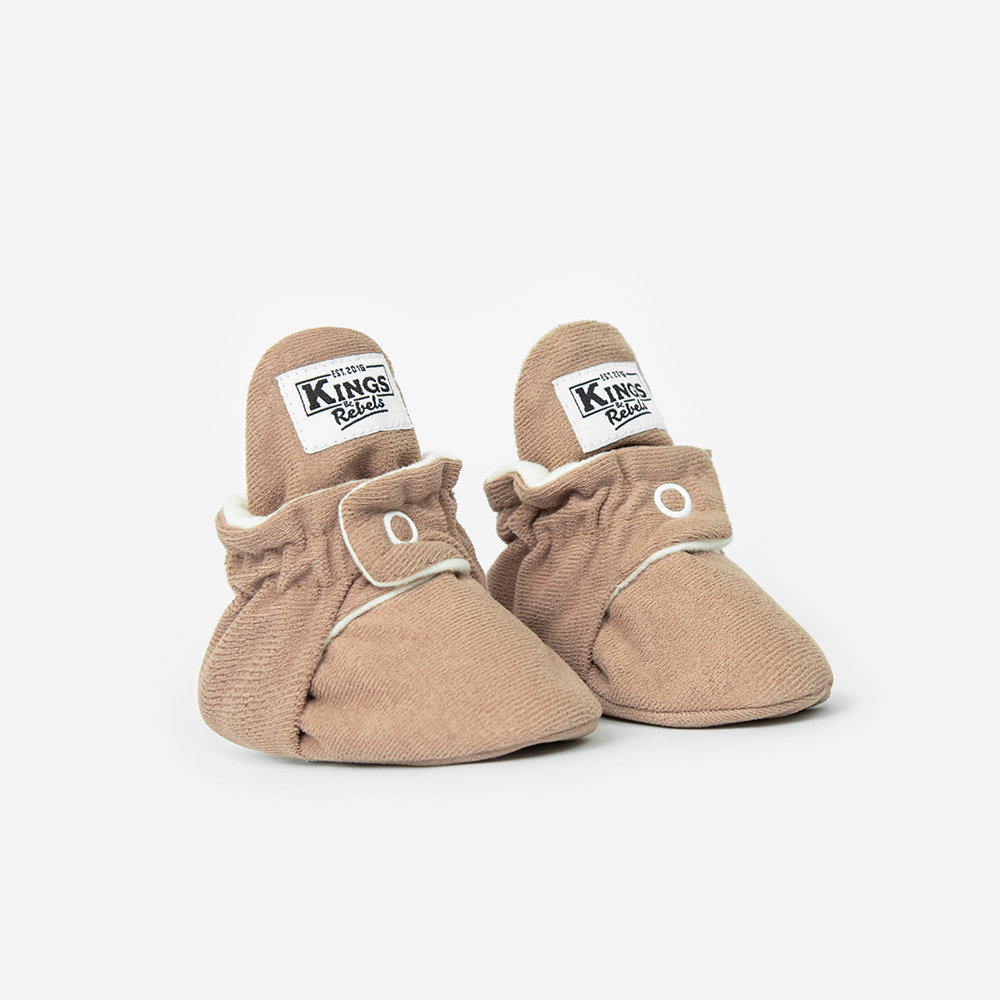 Kings &amp; Rebels Baby Booties &#39;Gamuza&#39; Café
