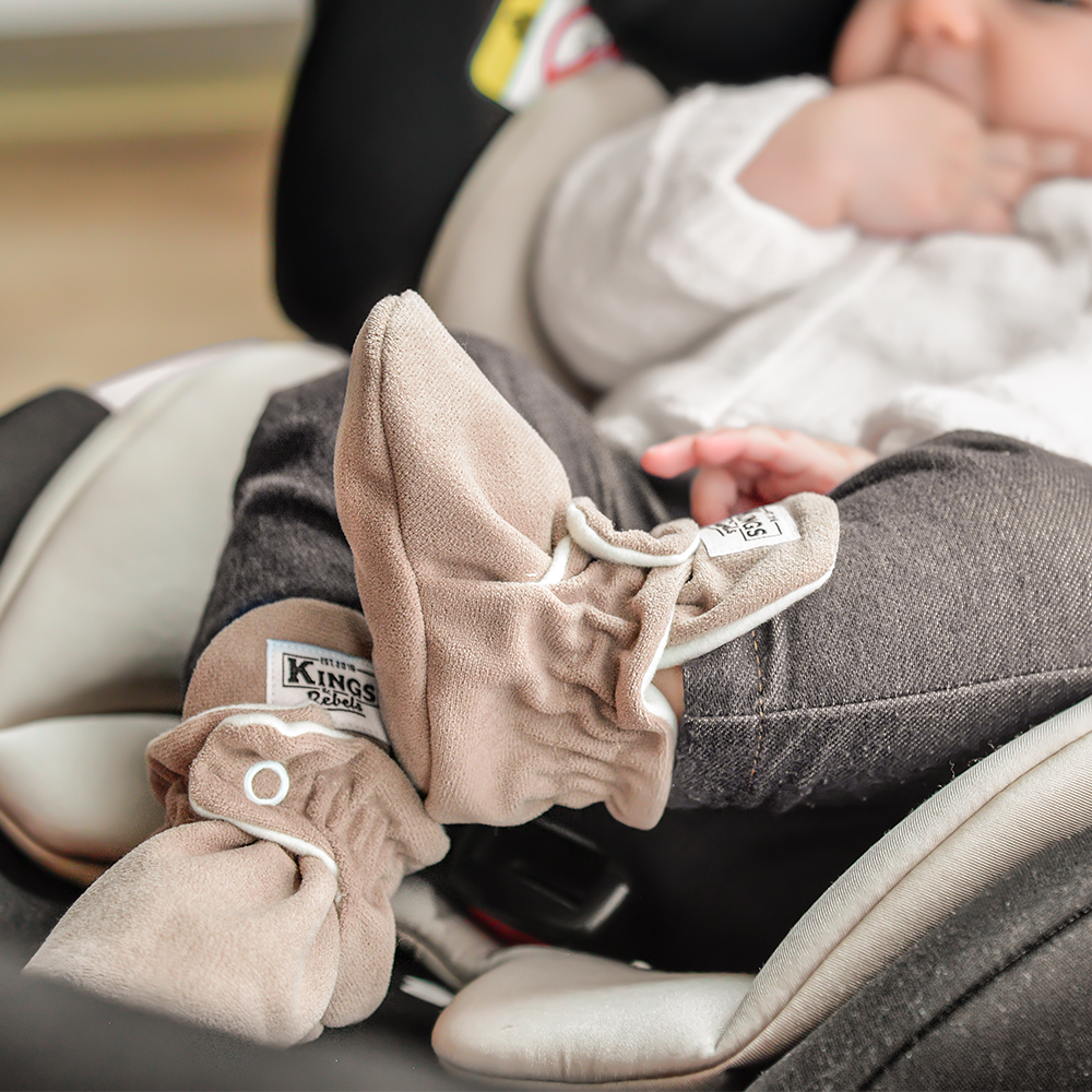 Kings &amp; Rebels Baby Booties &#39;Gamuza&#39; Café