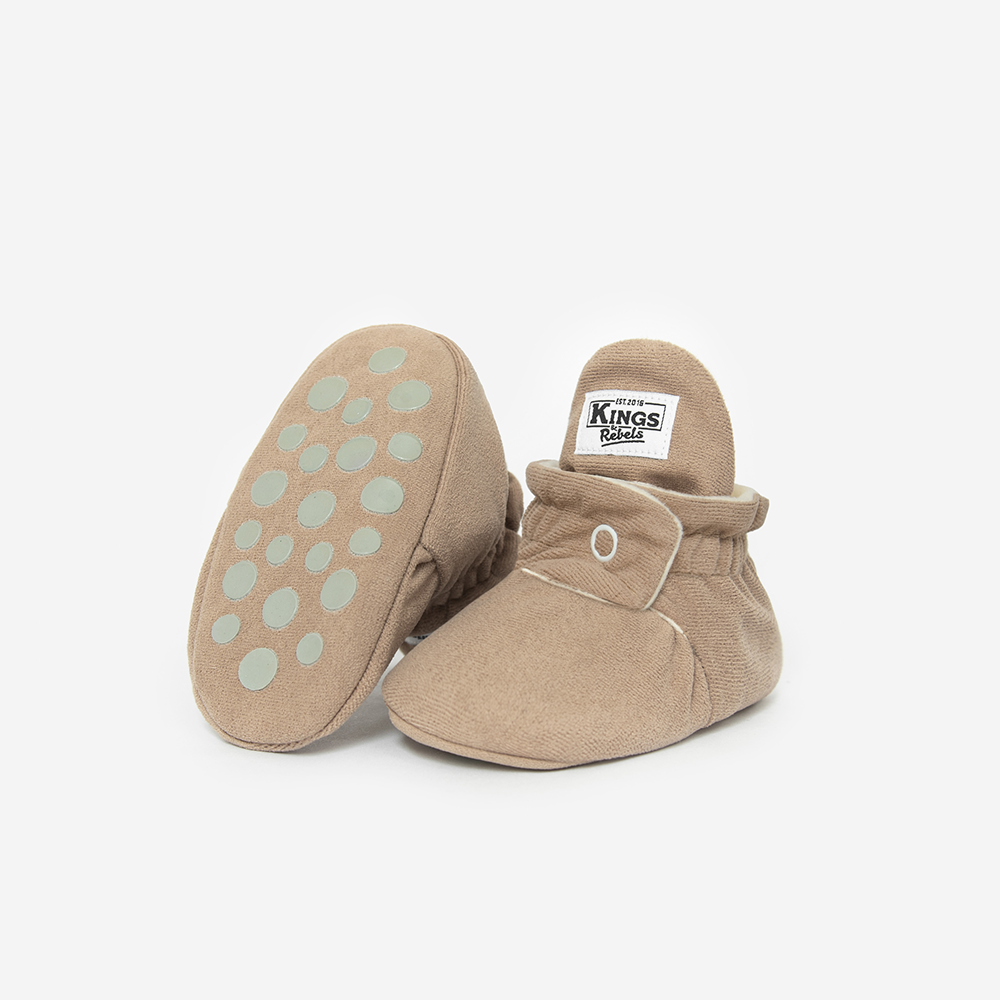 Kings &amp; Rebels Baby Booties &#39;Gamuza&#39; Café