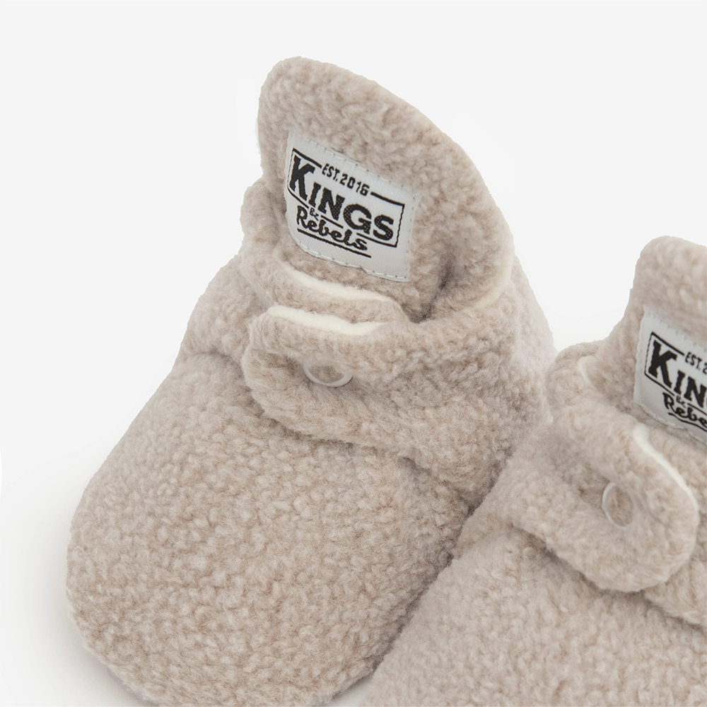 Kings & Rebels Baby Booties 'Teddy' Beige - Online MY SNOWFLAKE