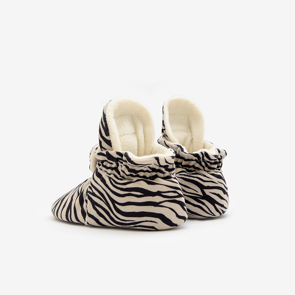 Kings &amp; Rebels Baby Booties &#39;Gamuza&#39; Zebra
