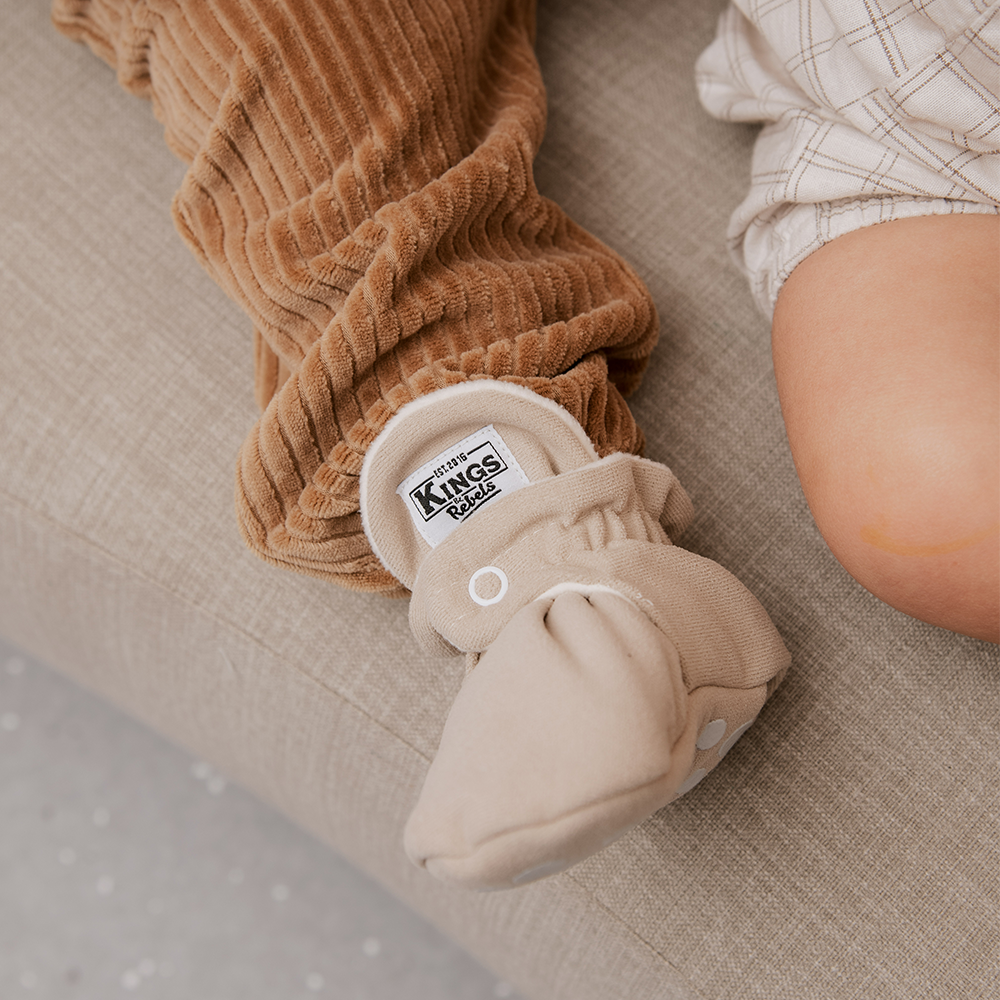 Kings &amp; Rebels Baby Booties &#39;Gamuza&#39; Ivory