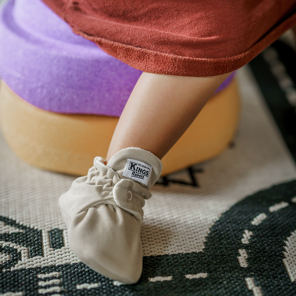 Kings &amp; Rebels Baby Booties &#39;Gamuza&#39; Ivory