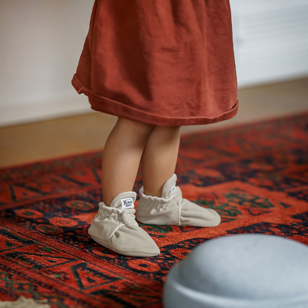 Kings &amp; Rebels Baby Booties &#39;Gamuza&#39; Ivory