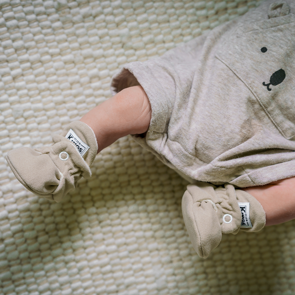 Kings &amp; Rebels Baby Booties &#39;Gamuza&#39; Ivory