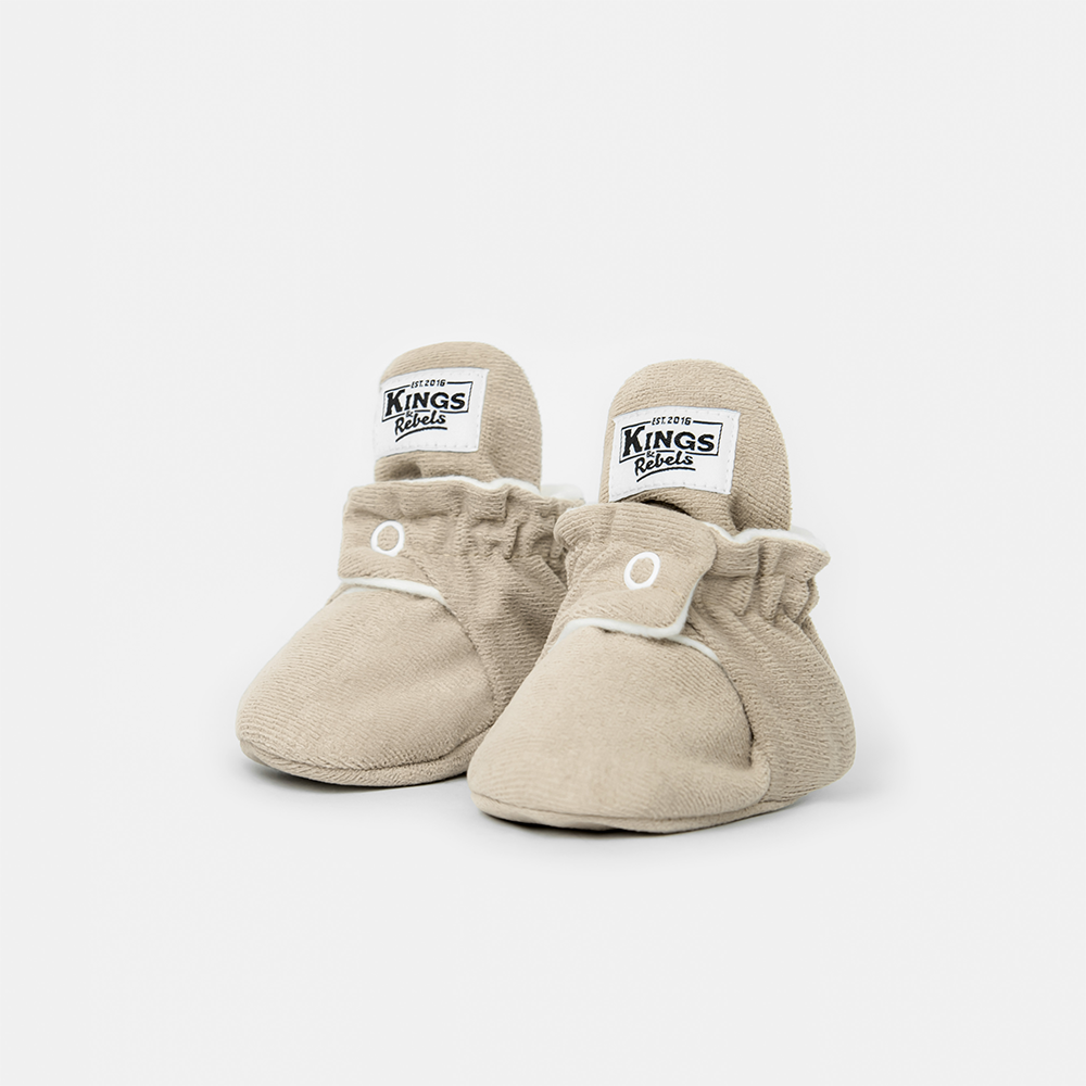 Kings &amp; Rebels Baby Booties &#39;Gamuza&#39; Ivory