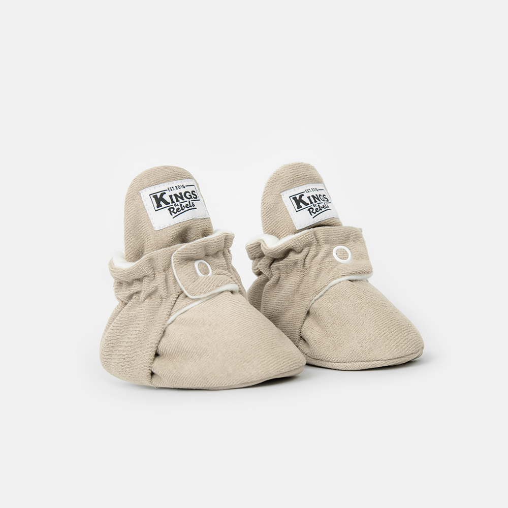 Kings &amp; Rebels Baby Booties &#39;Gamuza&#39; Ivory