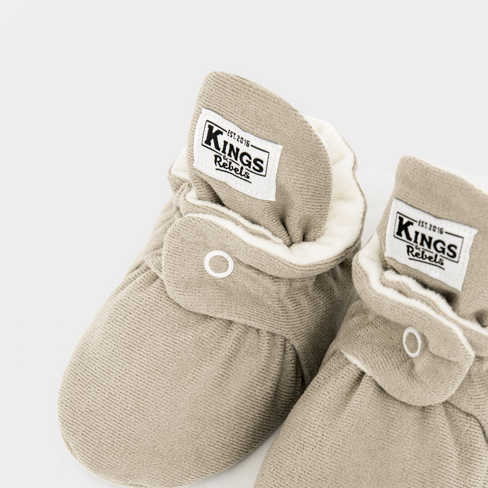 Kings &amp; Rebels Baby Booties &#39;Gamuza&#39; Ivory