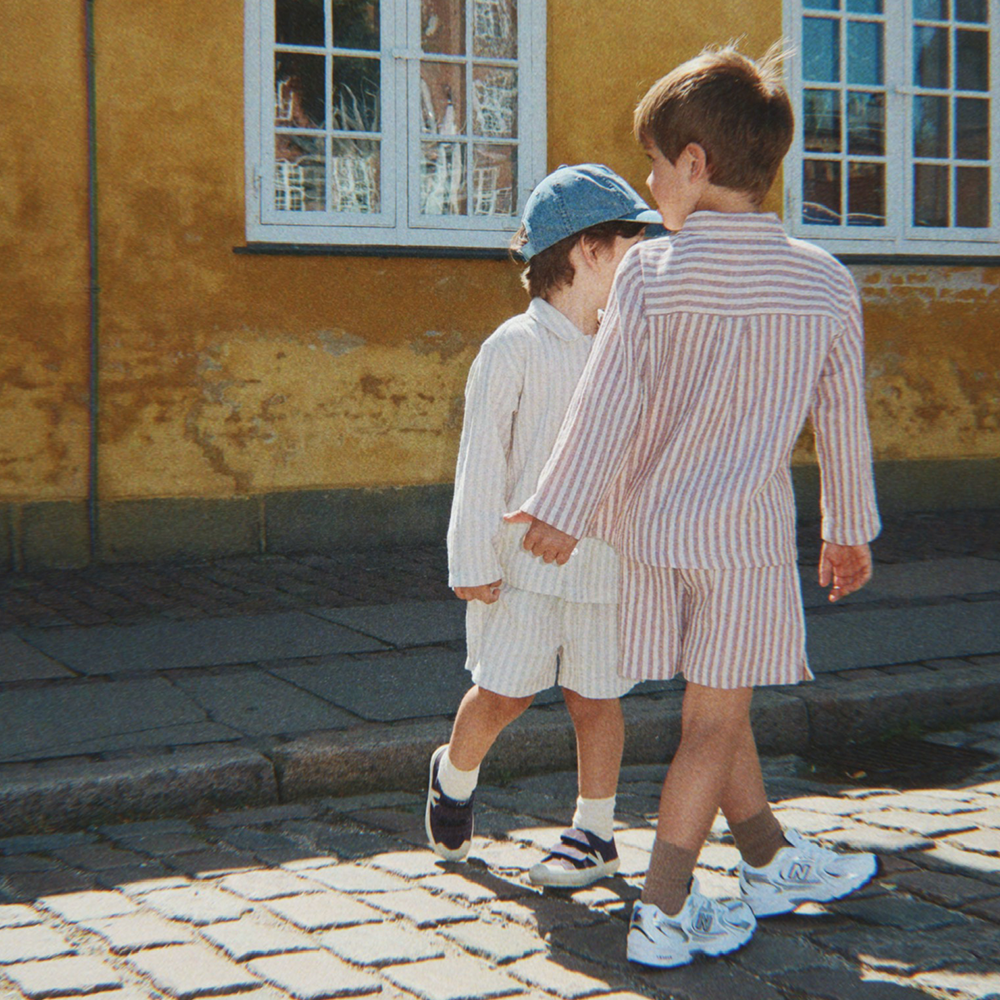 Konges Sløjd Musselin-Shorts 'Ely' Red Stripes
