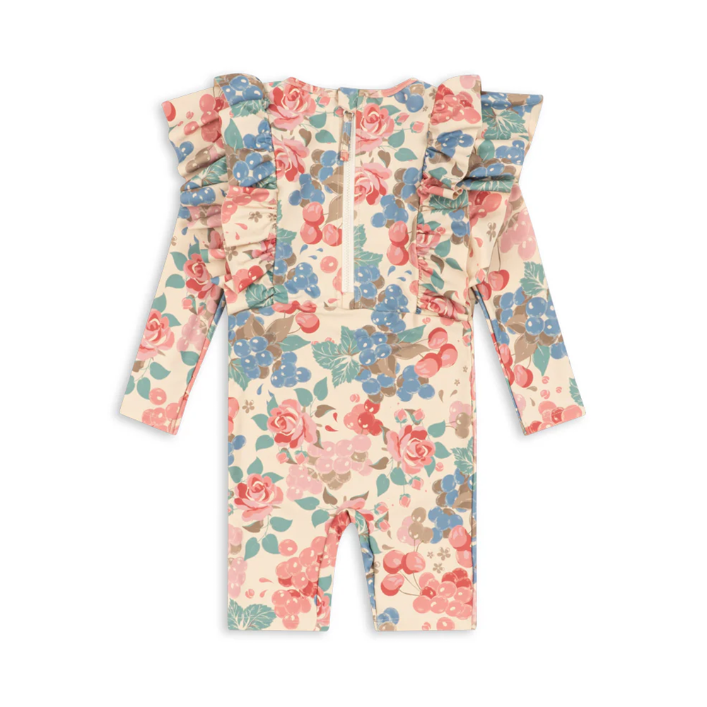 Konges Sløjd UV-Badeeinteiler 'Manuca Frill' Bloomiegrape