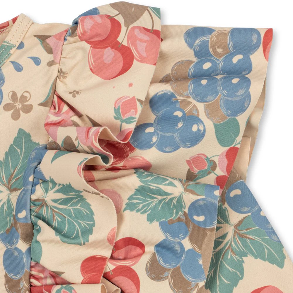 Konges Sløjd UV-Badeeinteiler 'Manuca Frill' Bloomiegrape