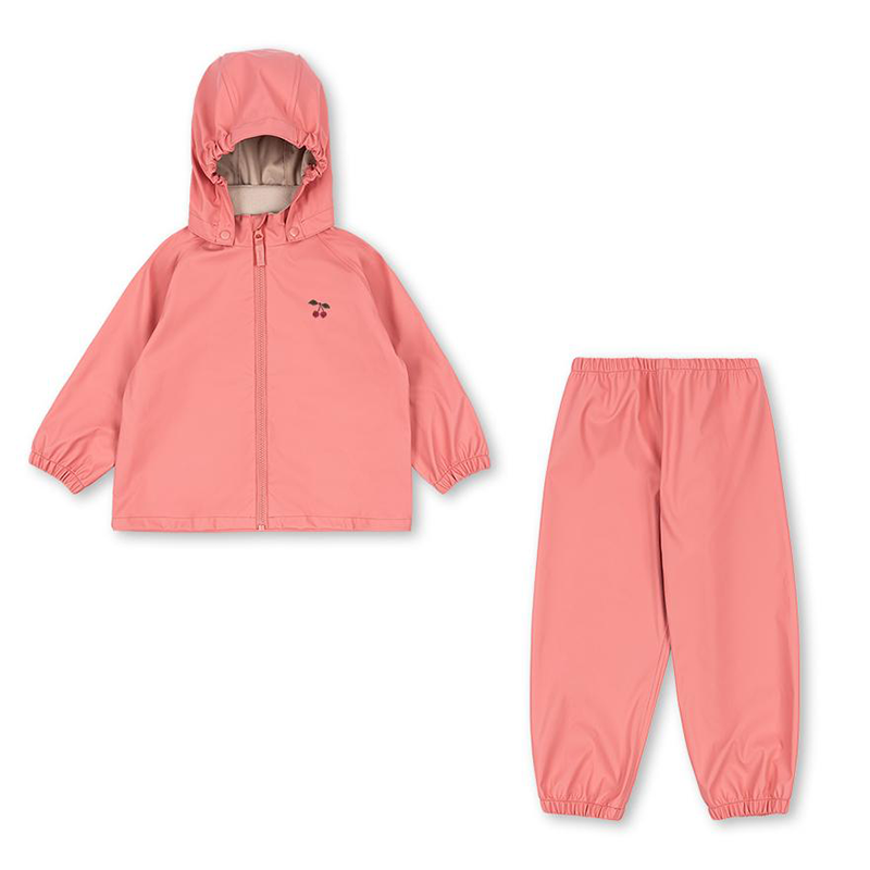 Konges Sløjd  Regenjacke/-hose Set &#39;Plainy Rain&#39;  Peach Blossom