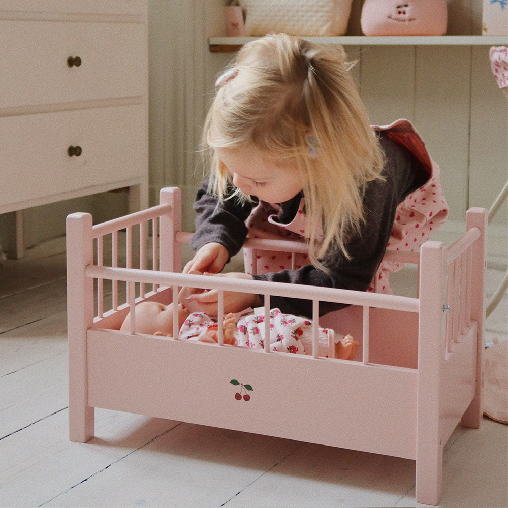 Konges Sløjd  Bett für Puppen Pink