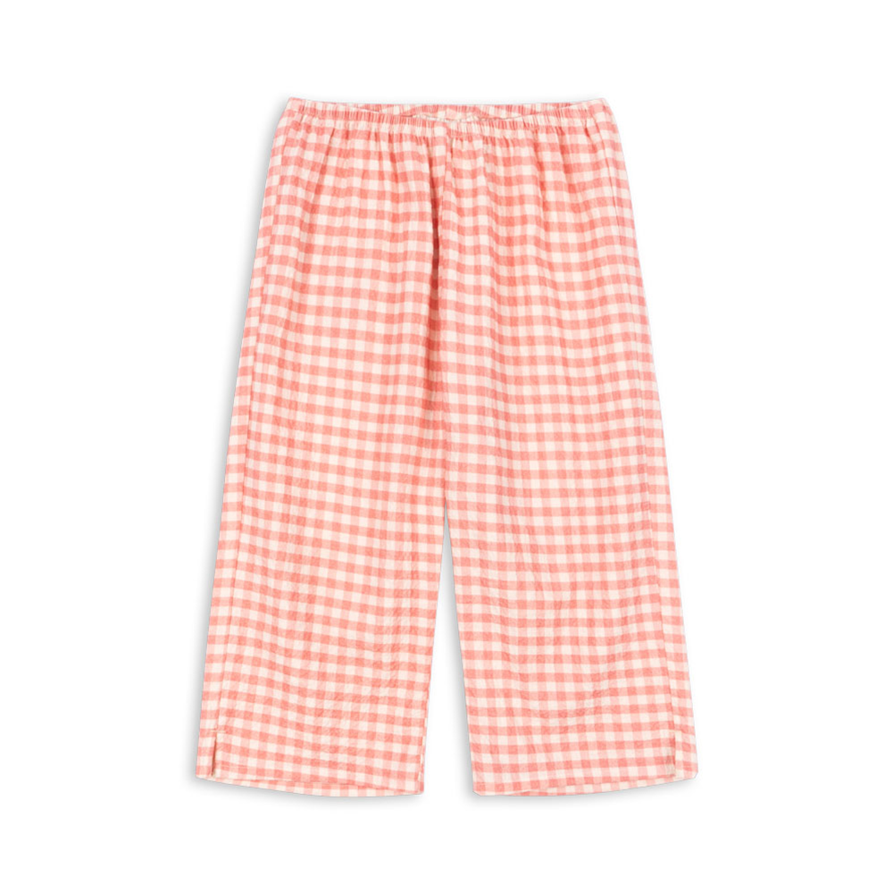 Konges Sløjd Seersucker-Hose 'RHW X KS' Bella Peach Blossom Check