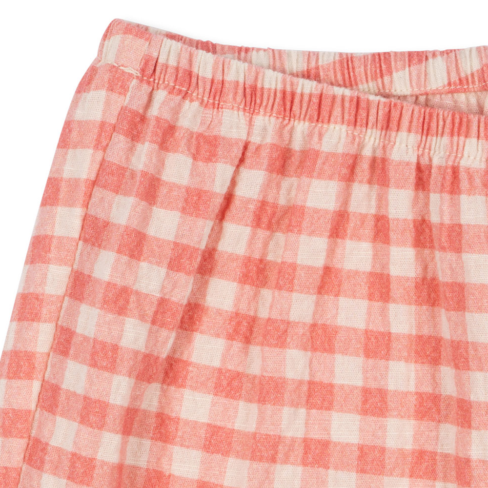 Konges Sløjd Seersucker-Hose &#39;RHW X KS&#39; Bella Peach Blossom Check