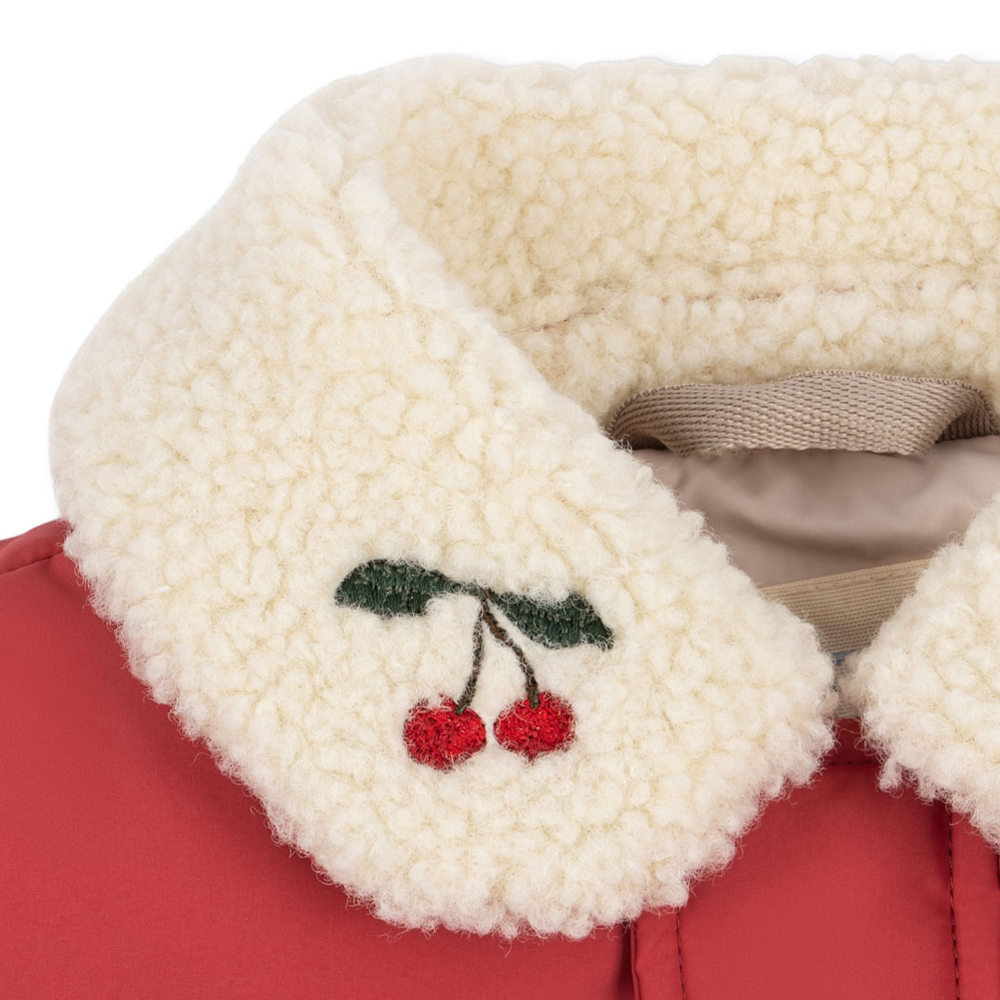 Konges Sløjd Winterjacke mit Kragen 'Alpi Collar' Cardinal