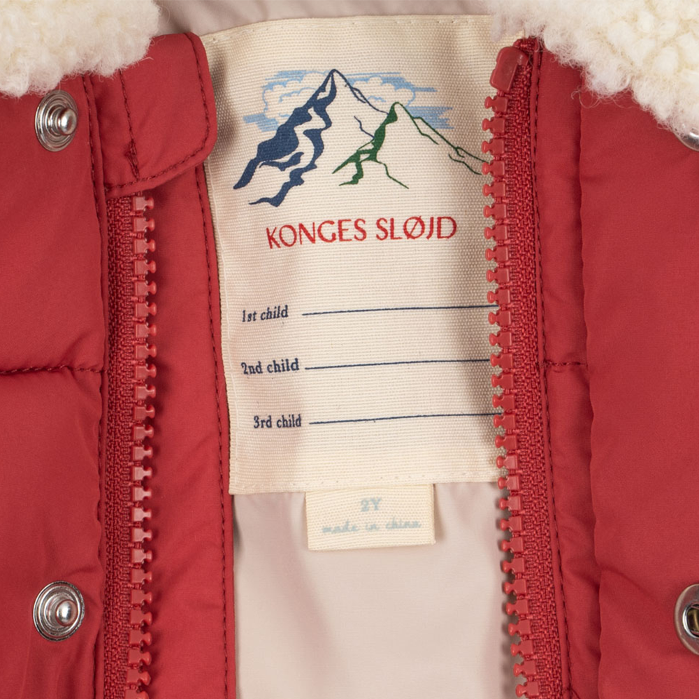 Konges Sløjd Winterjacke mit Kragen 'Alpi Collar' Cardinal