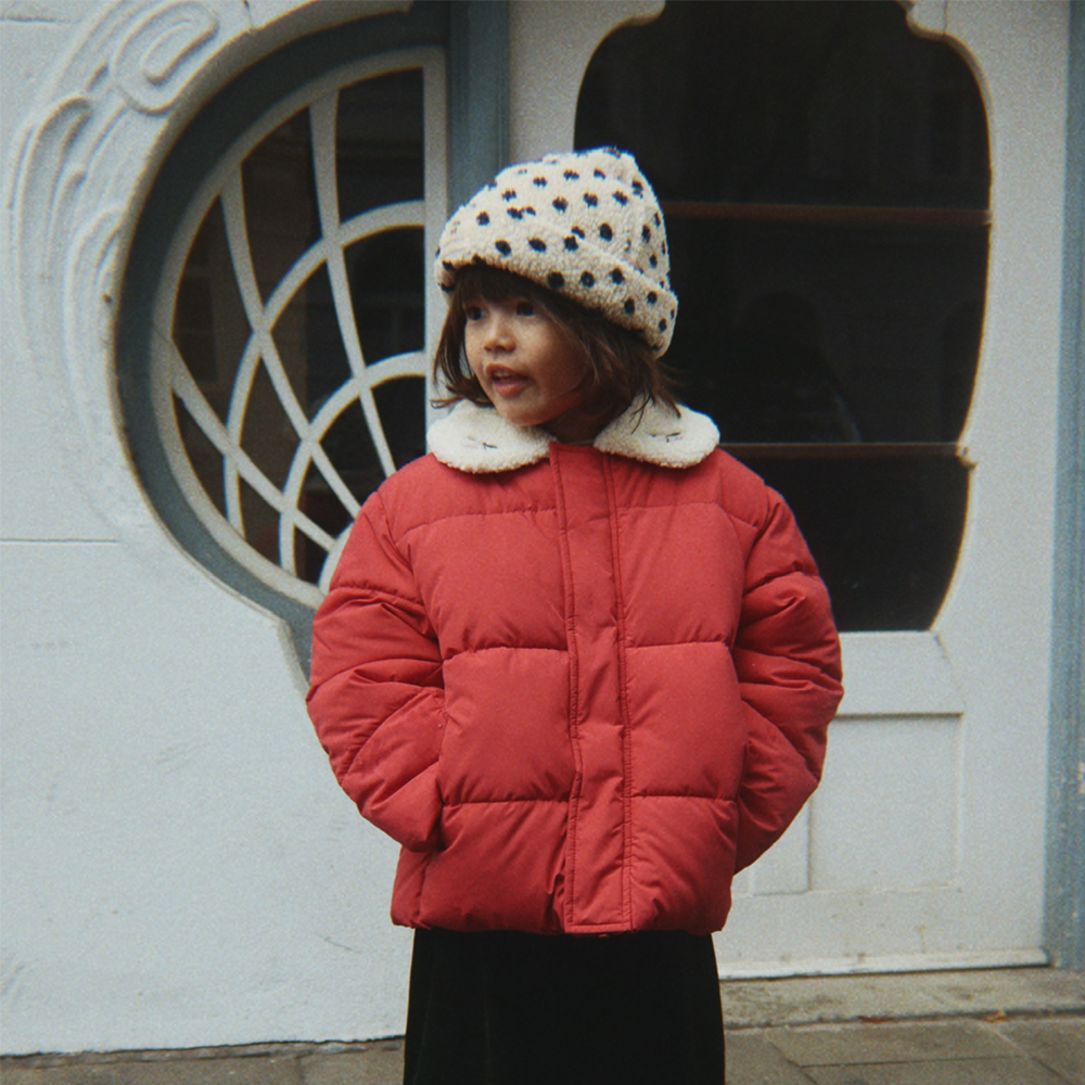 Konges Sløjd Winterjacke mit Kragen 'Alpi Collar' Cardinal