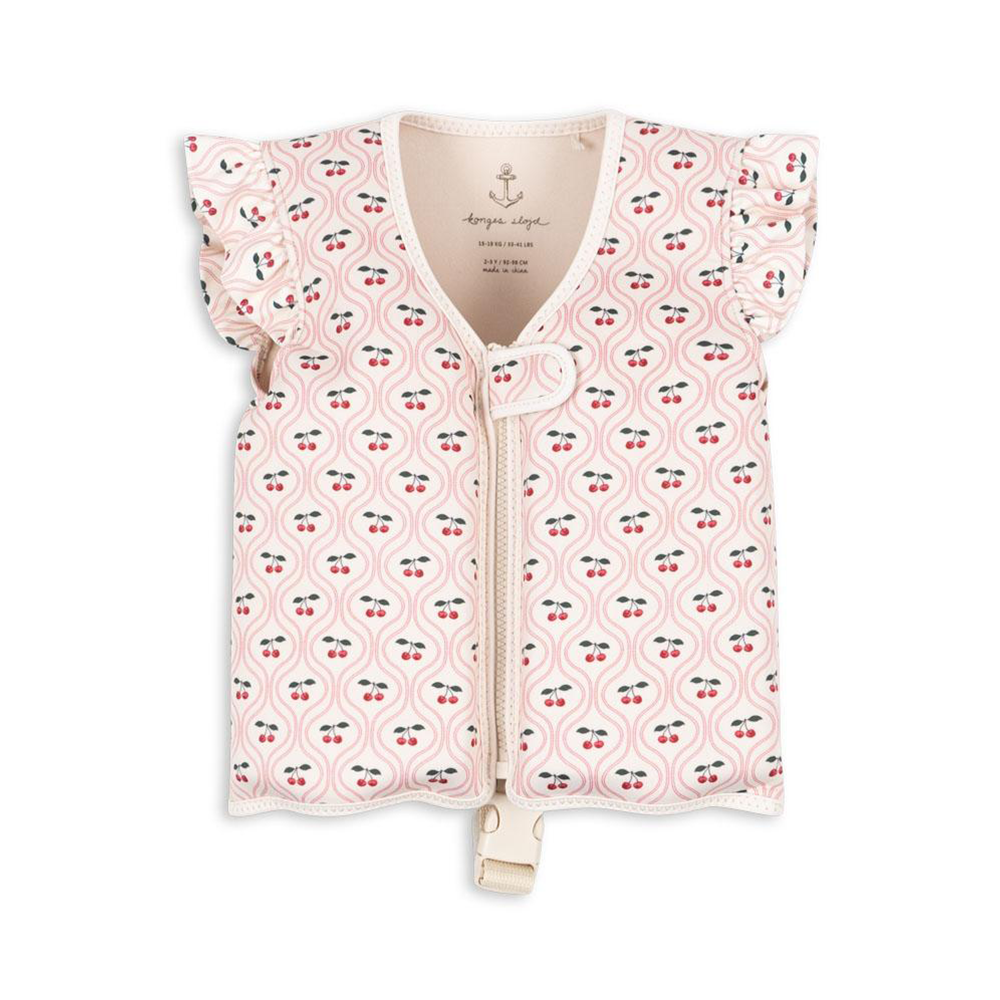 Konges Sløjd Rüschen Schwimmweste &#39;Avery&#39; Cherry Pink Motif