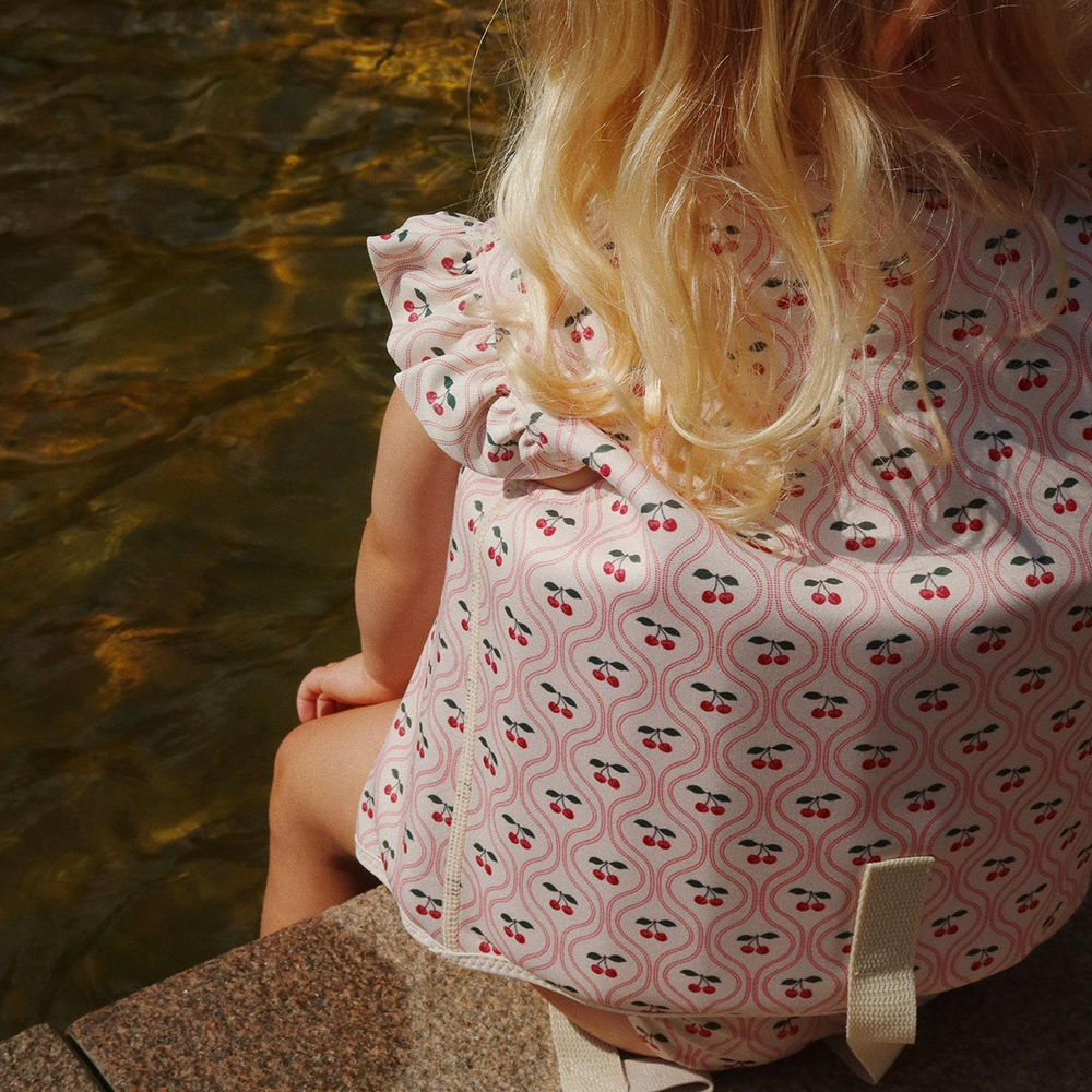Konges Sløjd Rüschen Schwimmweste &#39;Avery&#39; Cherry Pink Motif