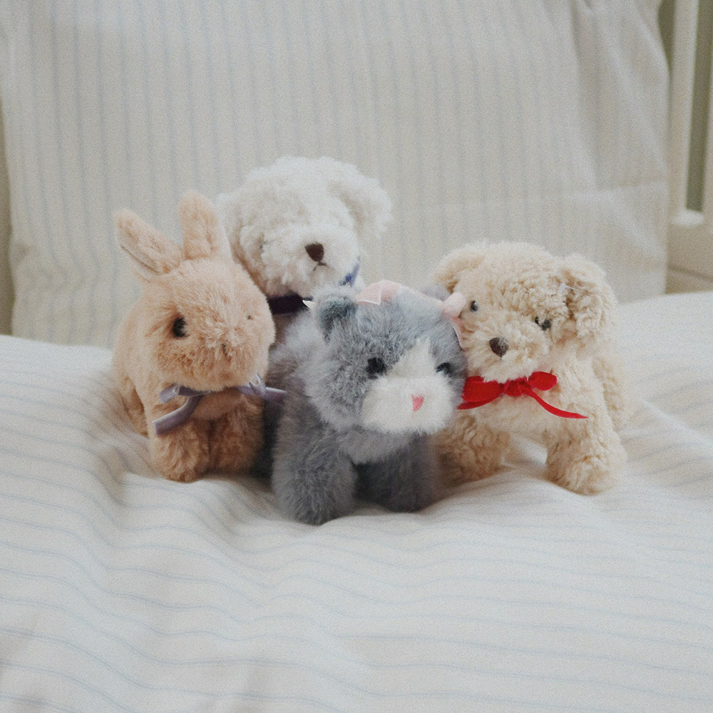 Konges Sløjd Plush Toy 'Baby Animals' White Dog
