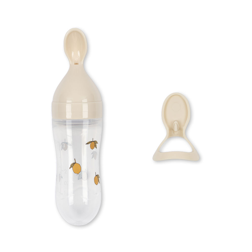 Konges Sløjd Babylöffel mit Silikonflasche Lemon
