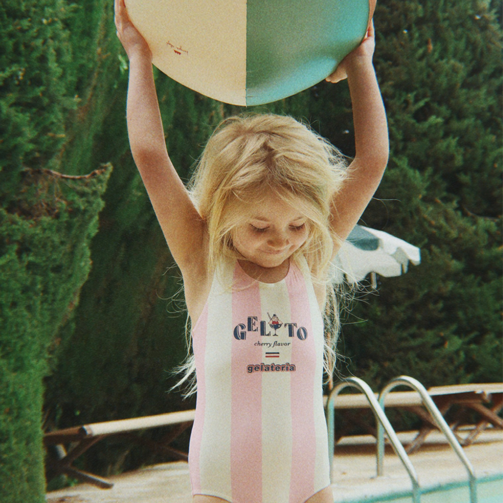 Konges Sløjd Swimsuit 'Pomia' Candy Rose Stripe