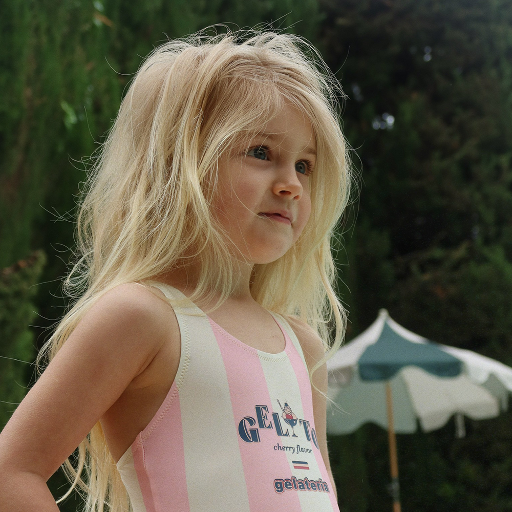 Konges Sløjd Swimsuit 'Pomia' Candy Rose Stripe