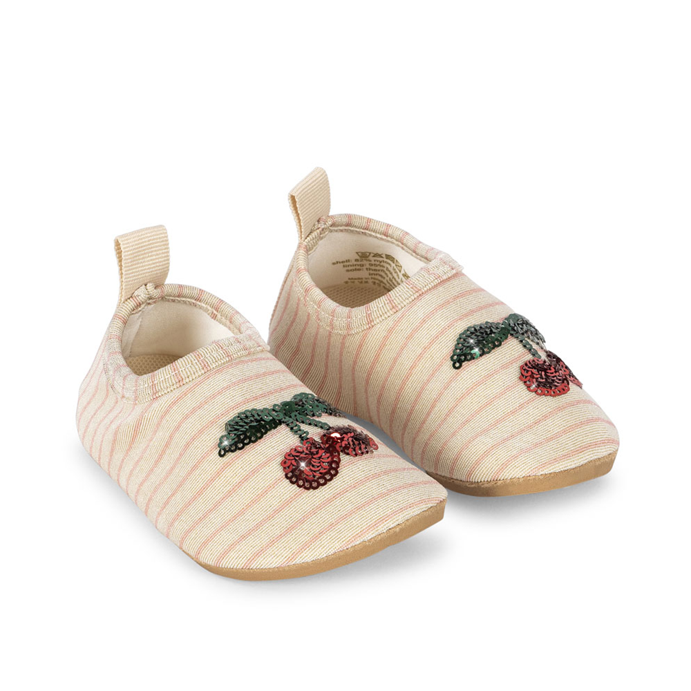 Konges Sløjd UV-Badeschuhe 'Jade' Rose Stripe