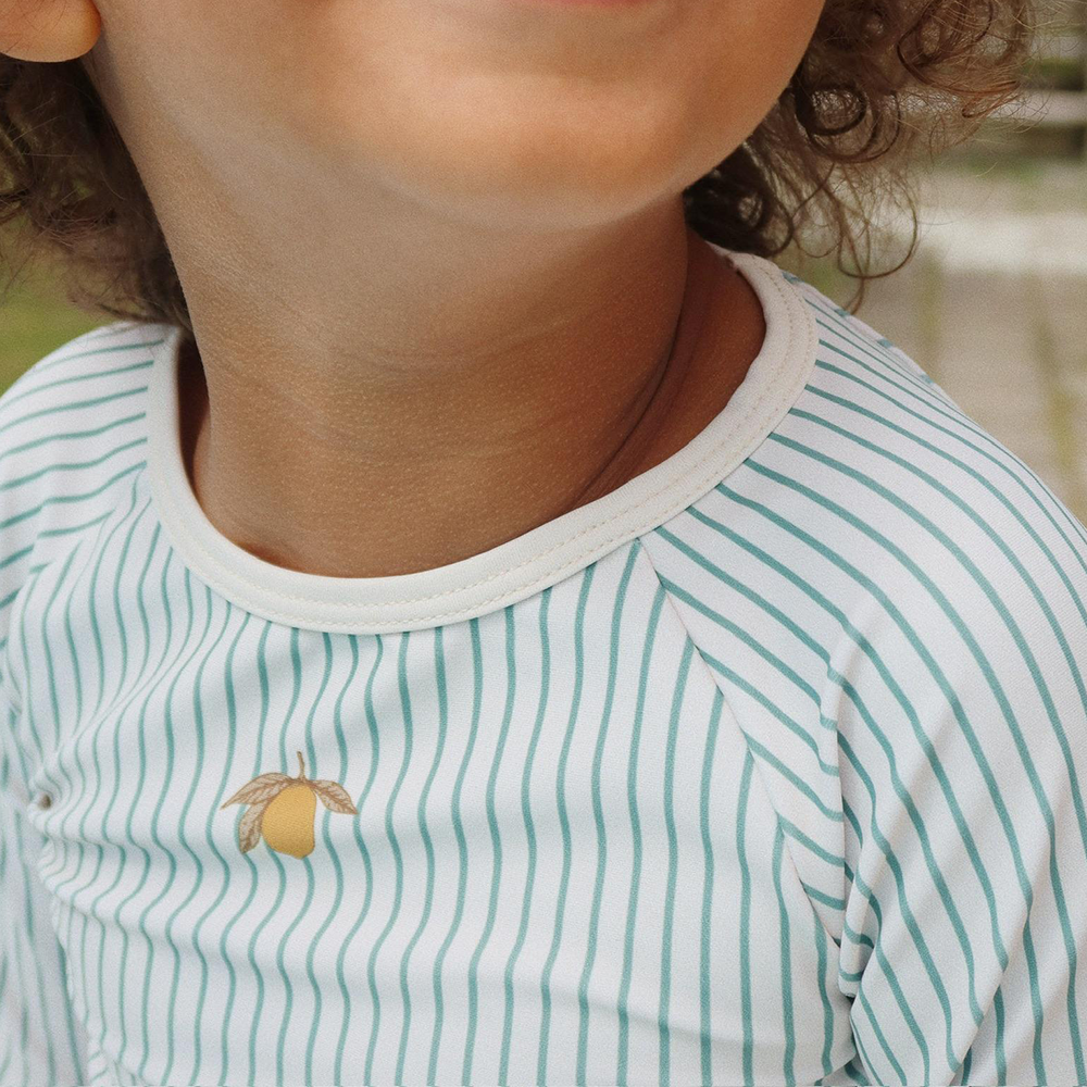 Konges Sløjd Langarm UV-Badeshirt &#39;Aster&#39; Tea Stripe
