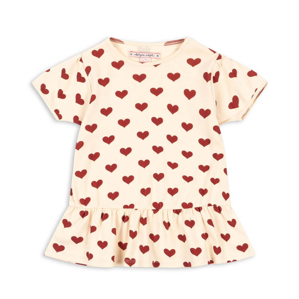 Konges Sløjd T-Shirt 'Basic Frill' Amour Rouge