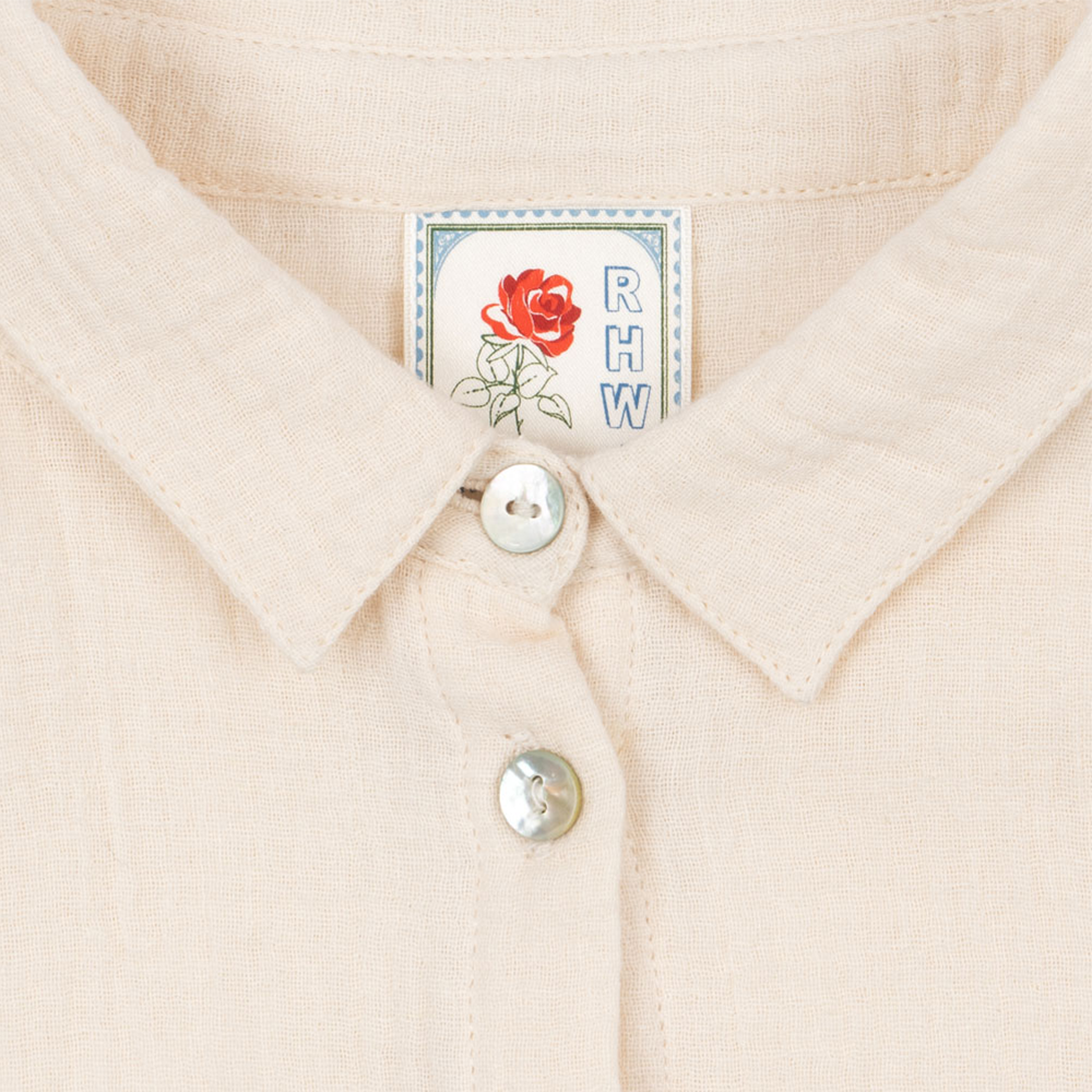 Konges Sløjd Musselin-Bluse &#39;RHW X KS&#39; Mother of Pearl
